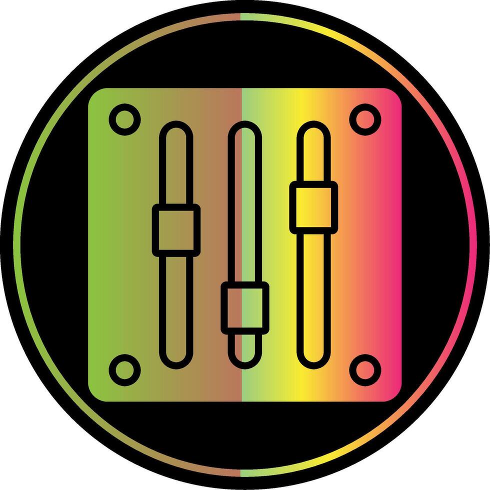Gauge Glyph Due Color Icon Design vector