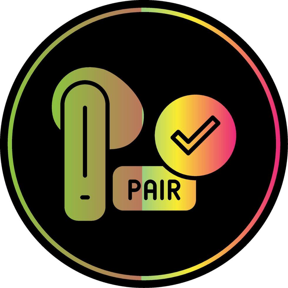 Pairing Glyph Due Color Icon Design vector