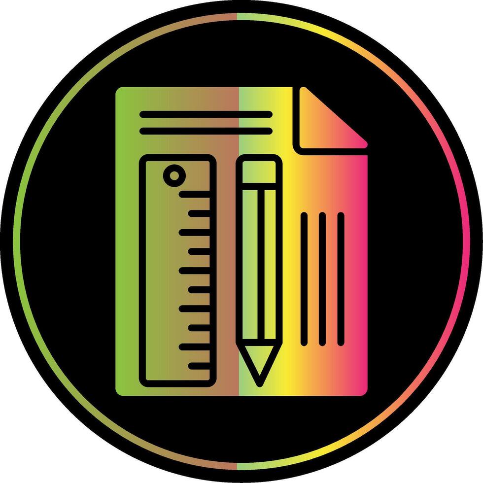 Measuring Tool Glyph Due Color Icon Design vector