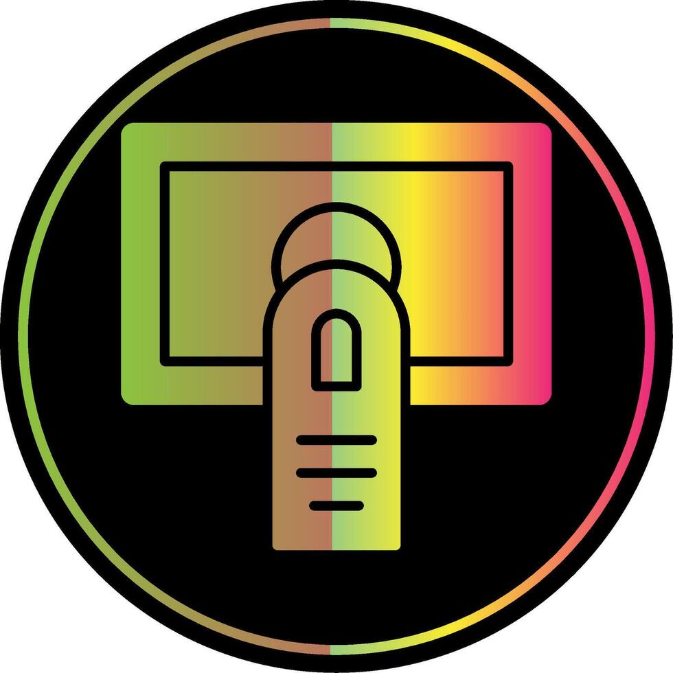Tablet Glyph Due Color Icon Design vector