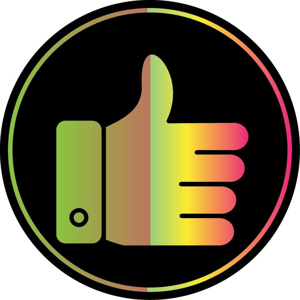Like Glyph Due Color Icon Design vector