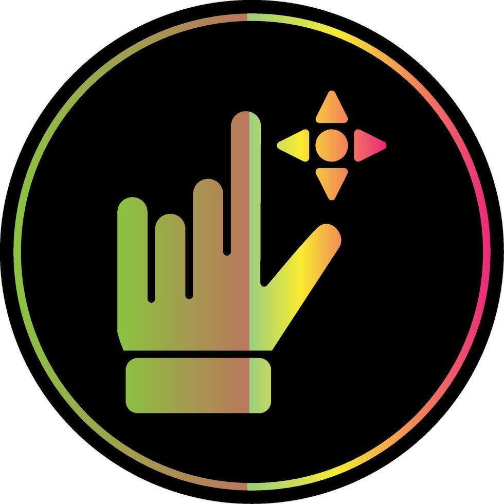 Drag Glyph Due Color Icon Design vector