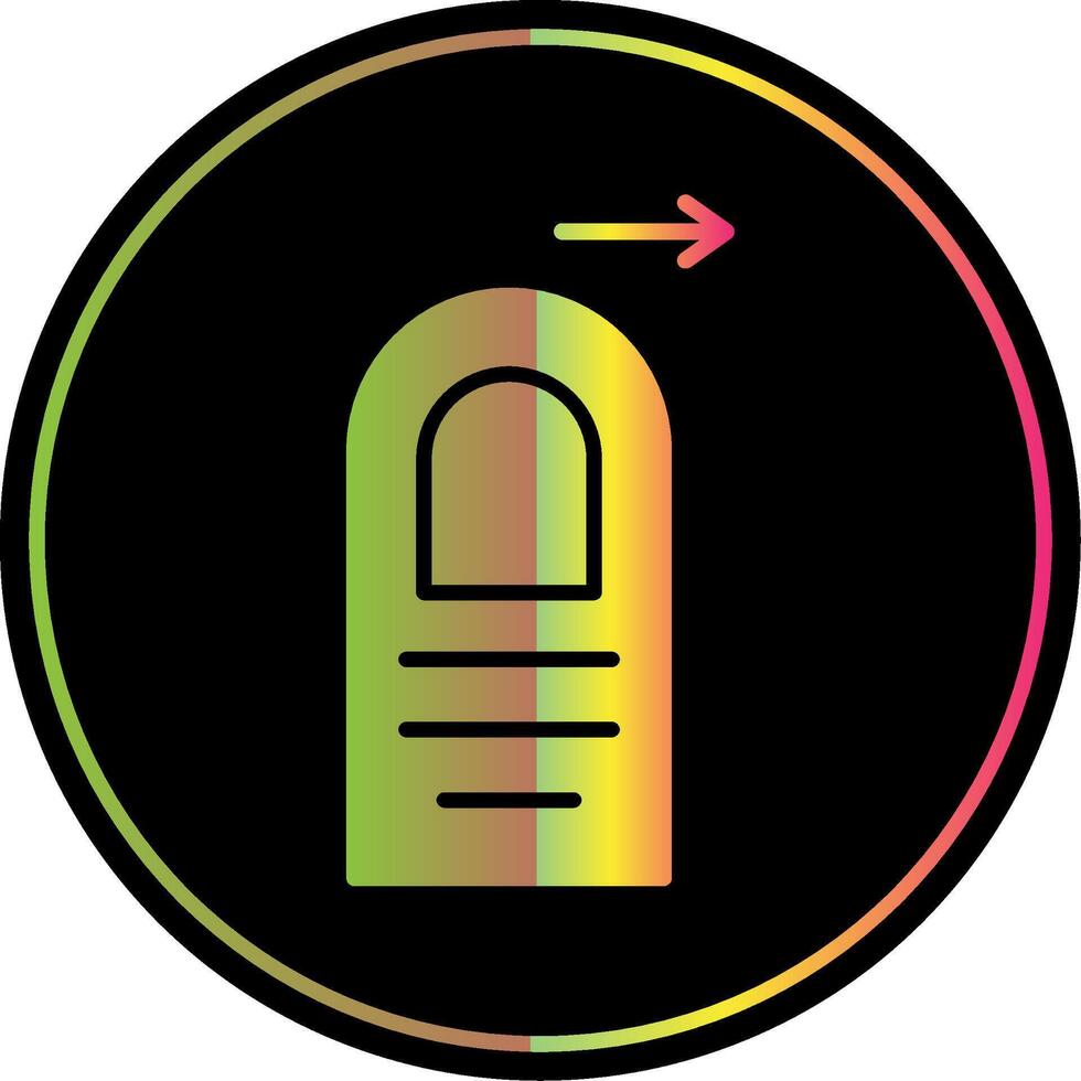 Tap Right Glyph Due Color Icon Design vector