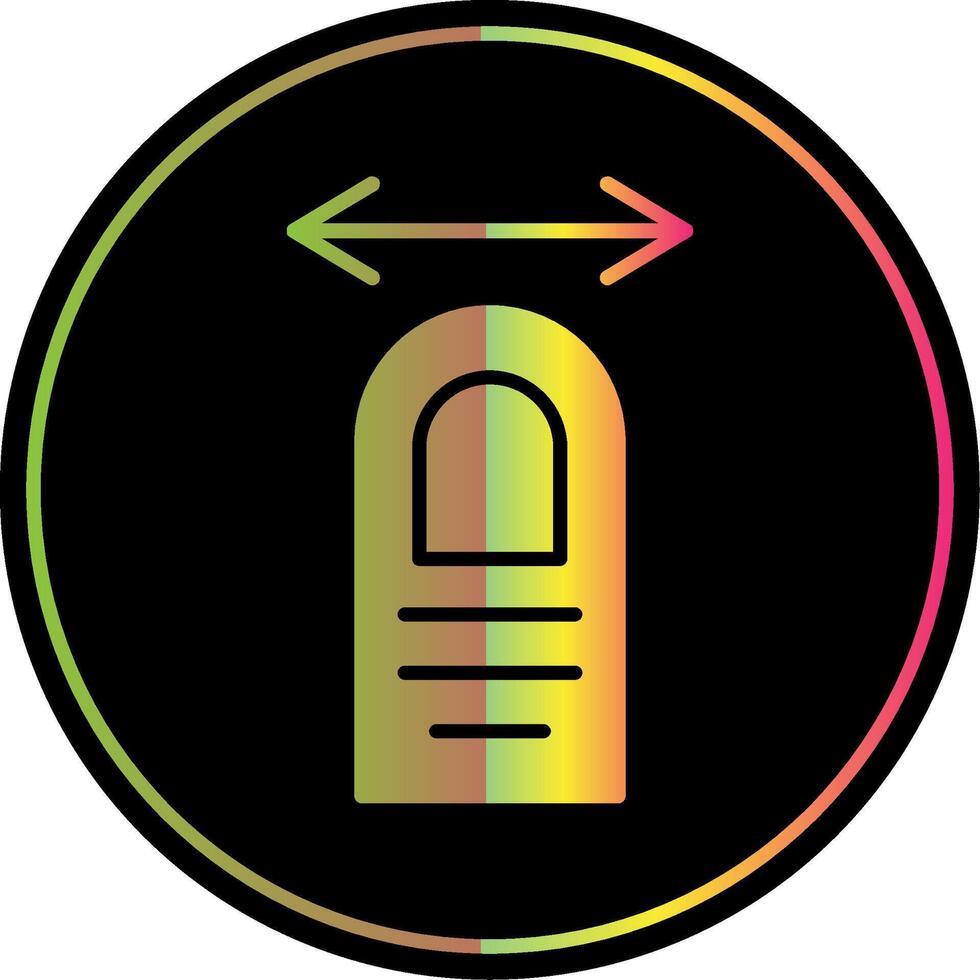 Tap Drag Glyph Due Color Icon Design vector