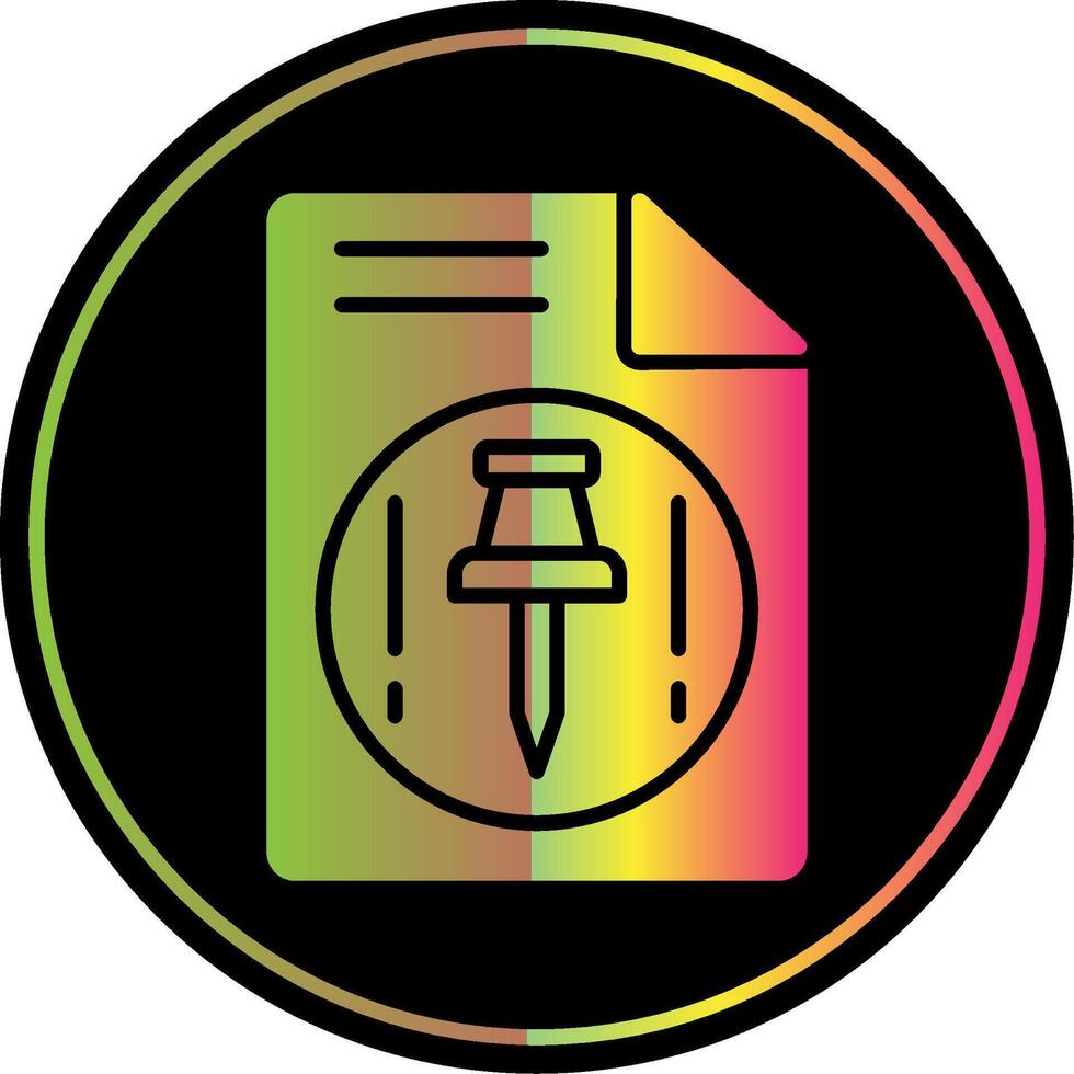 Push Glyph Due Color Icon Design vector