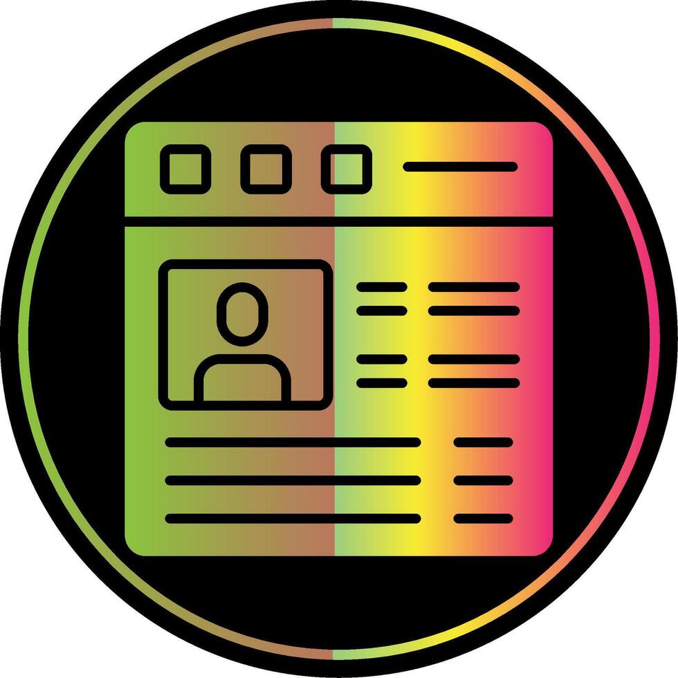 User Profile Glyph Due Color Icon Design vector