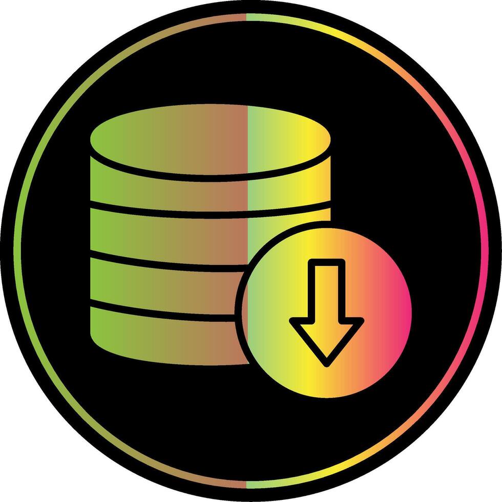 base de datos descargar glifo debido color icono diseño vector