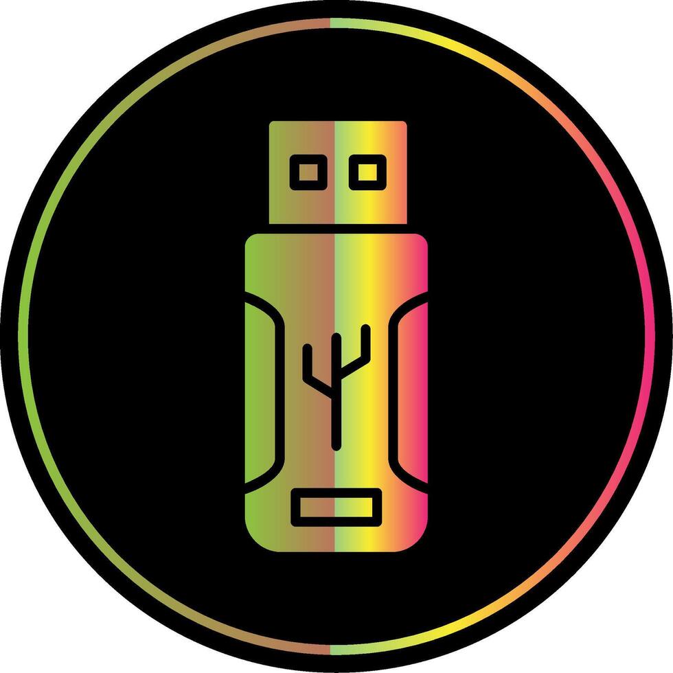 Flash Drive Glyph Due Color Icon Design vector