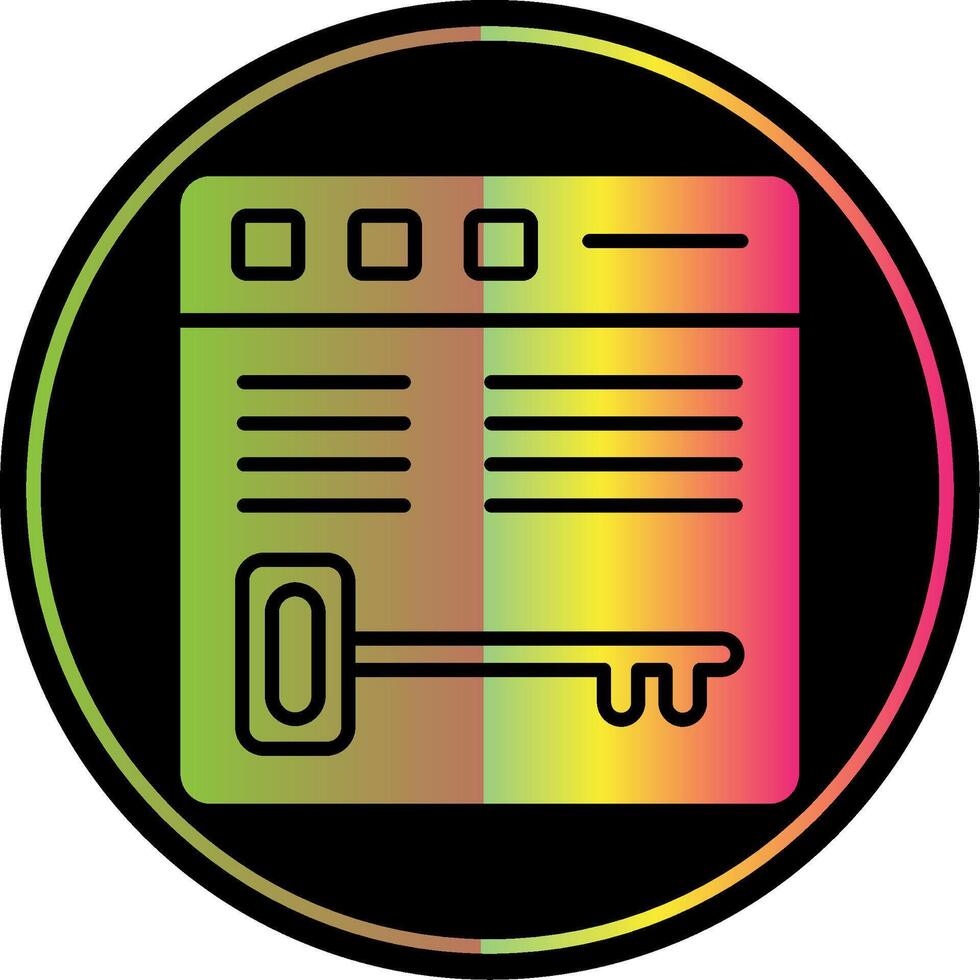 Keywords Glyph Due Color Icon Design vector