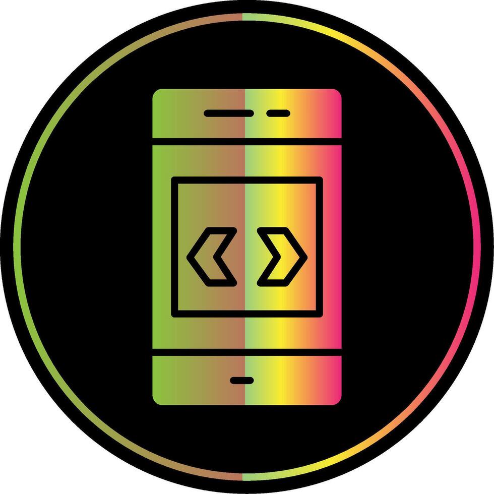 Arrow Glyph Due Color Icon Design vector