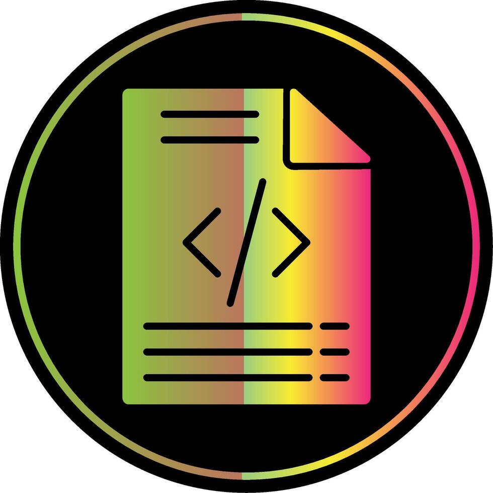 Coding Glyph Due Color Icon Design vector