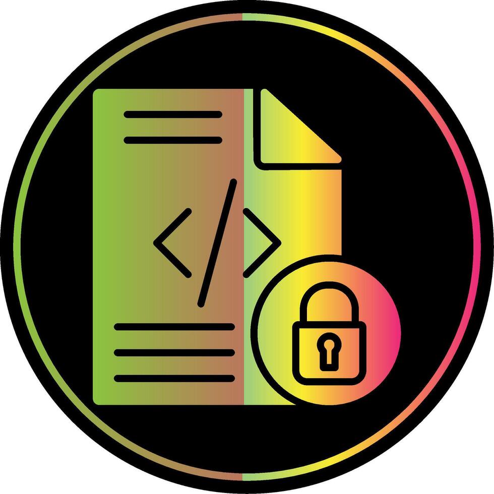 Protected Glyph Due Color Icon Design vector
