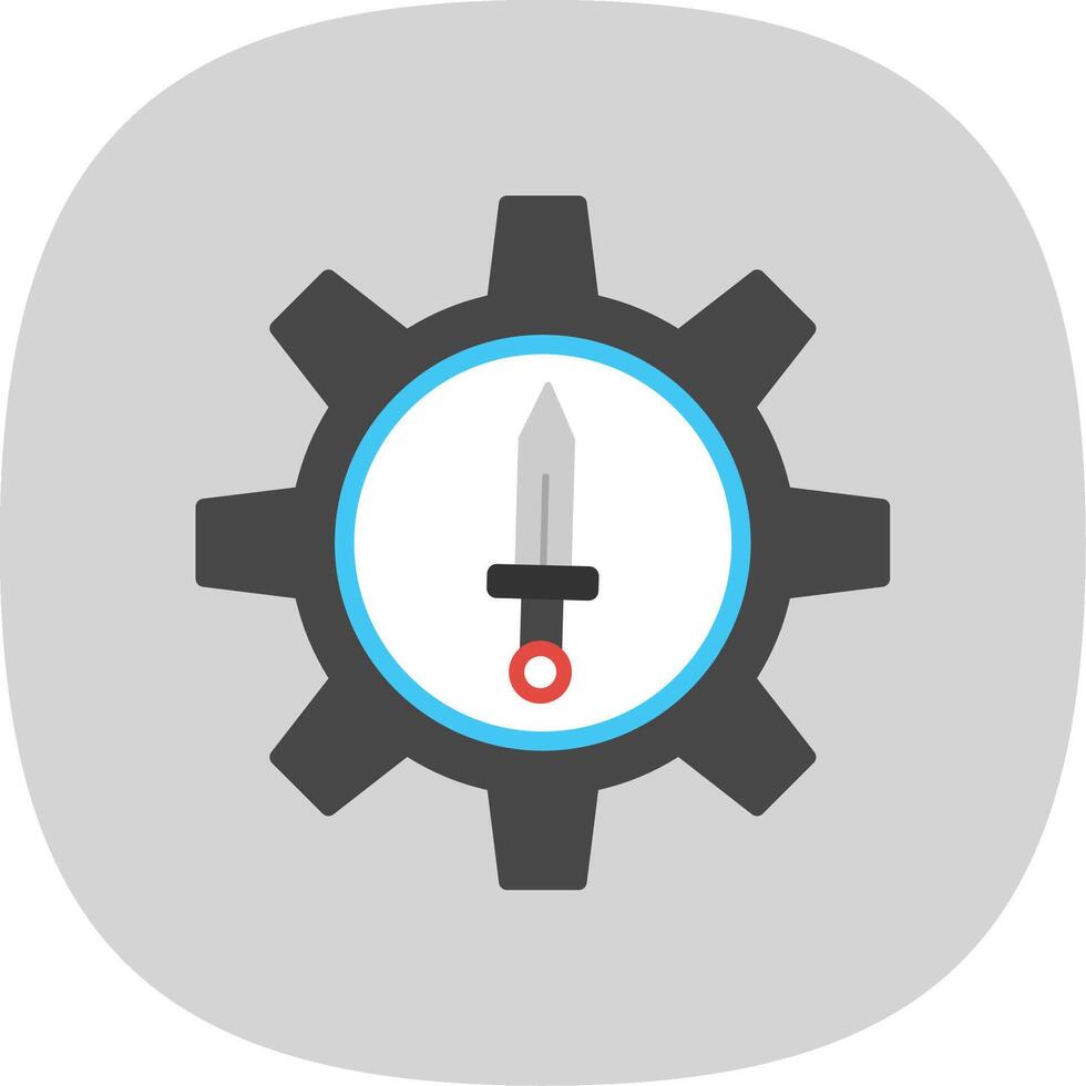 Attack Flat Curve Icon Design vector