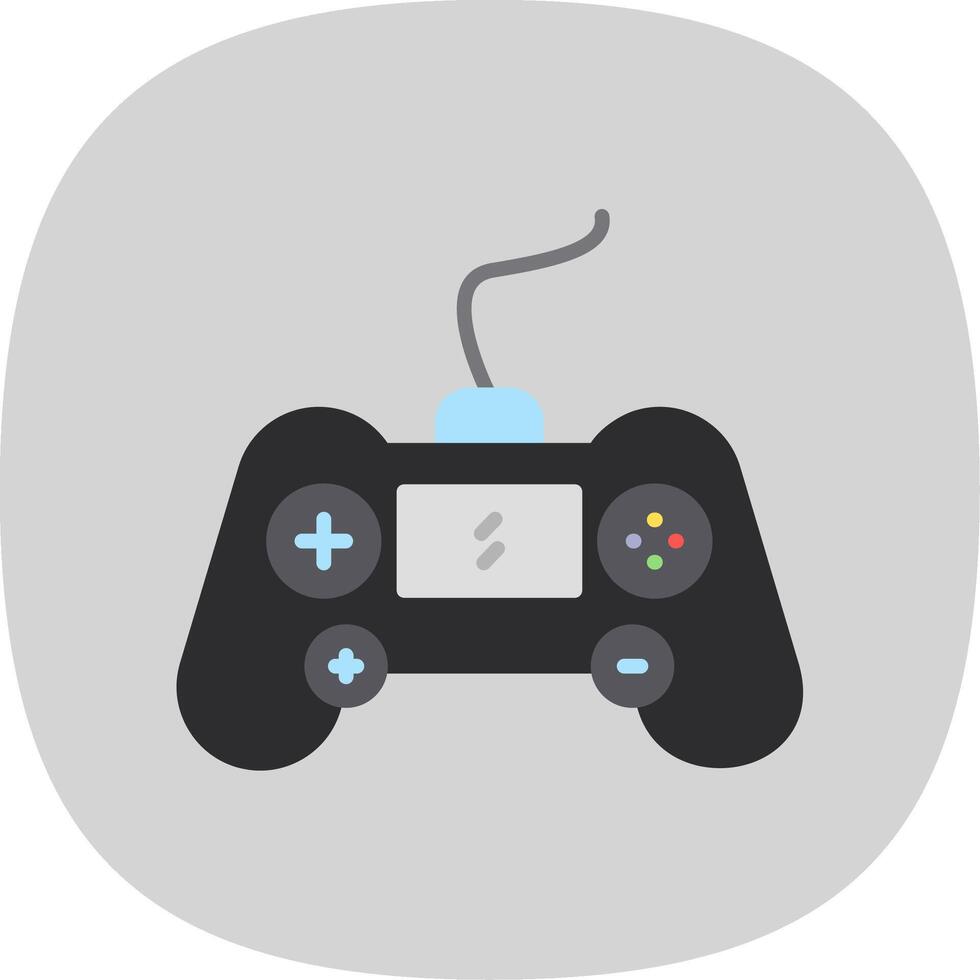 Gaming Console Flat Curve Icon Design vector