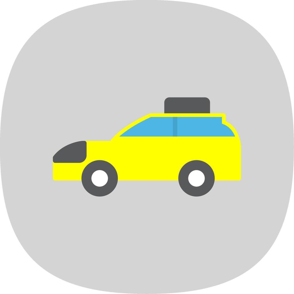 Car Flat Curve Icon Design vector