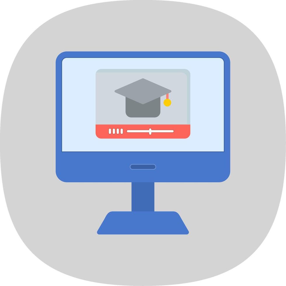 Educational Flat Curve Icon Design vector