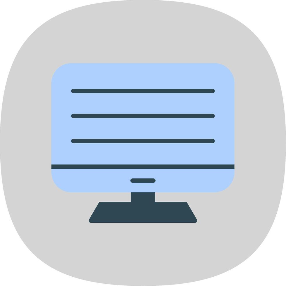 Computer Flat Curve Icon Design vector