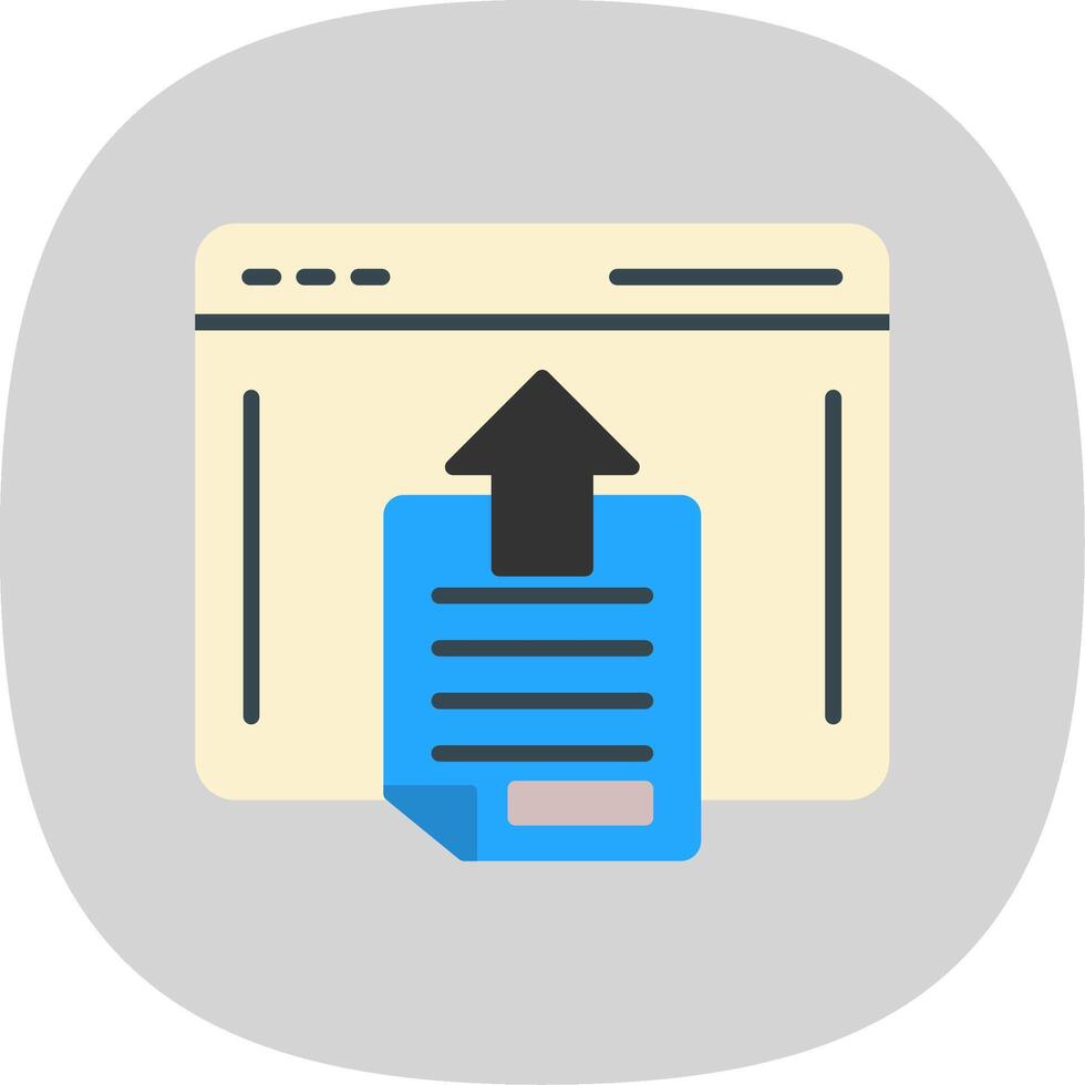 Web Browser Flat Curve Icon Design vector