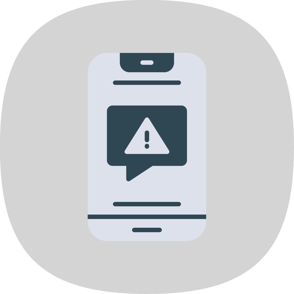 Alert Flat Curve Icon Design vector