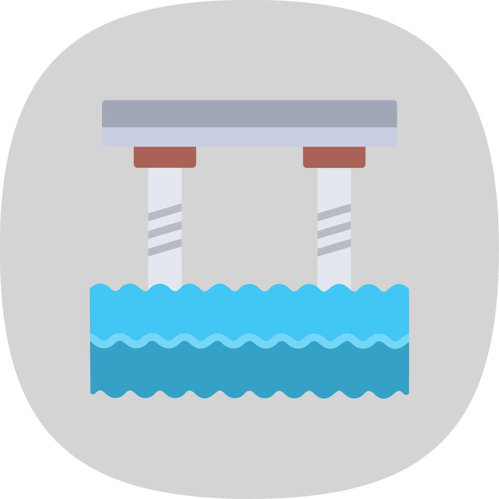 Bridge Flat Curve Icon Design vector