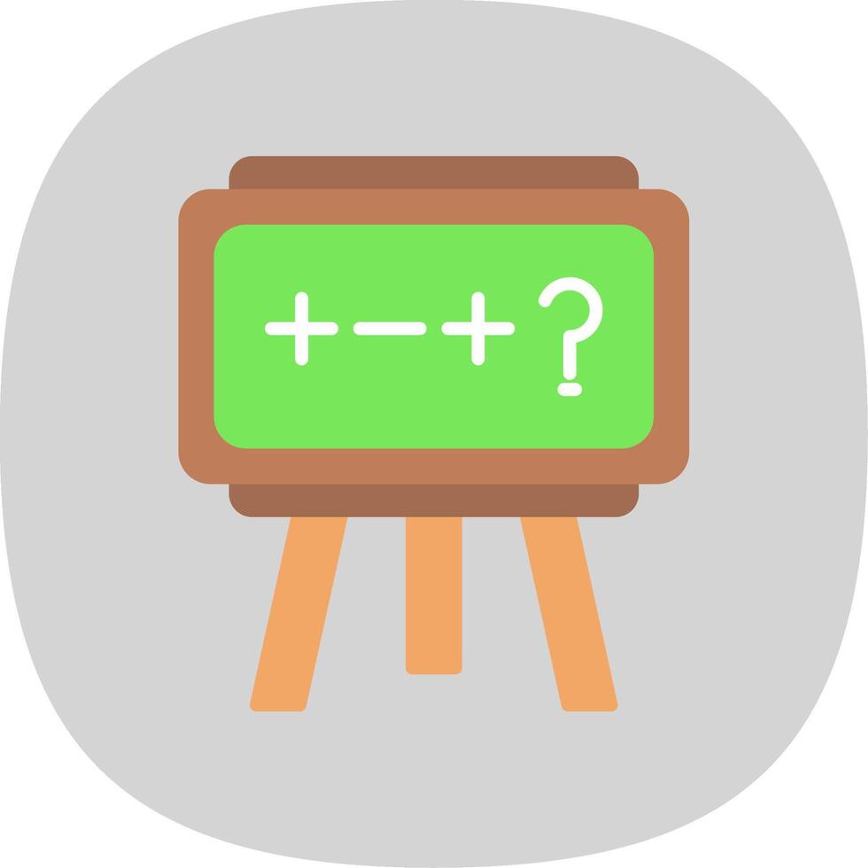 Theory Flat Curve Icon Design vector