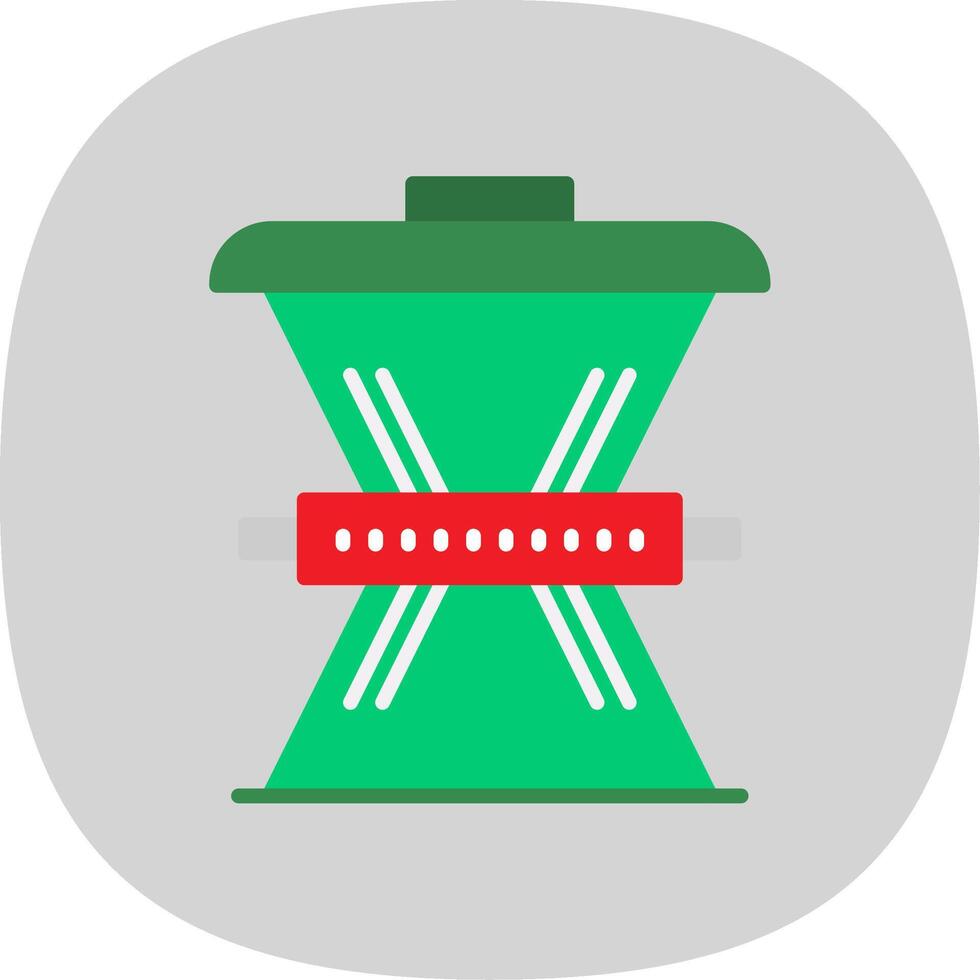 Waste Reduction Flat Curve Icon Design vector