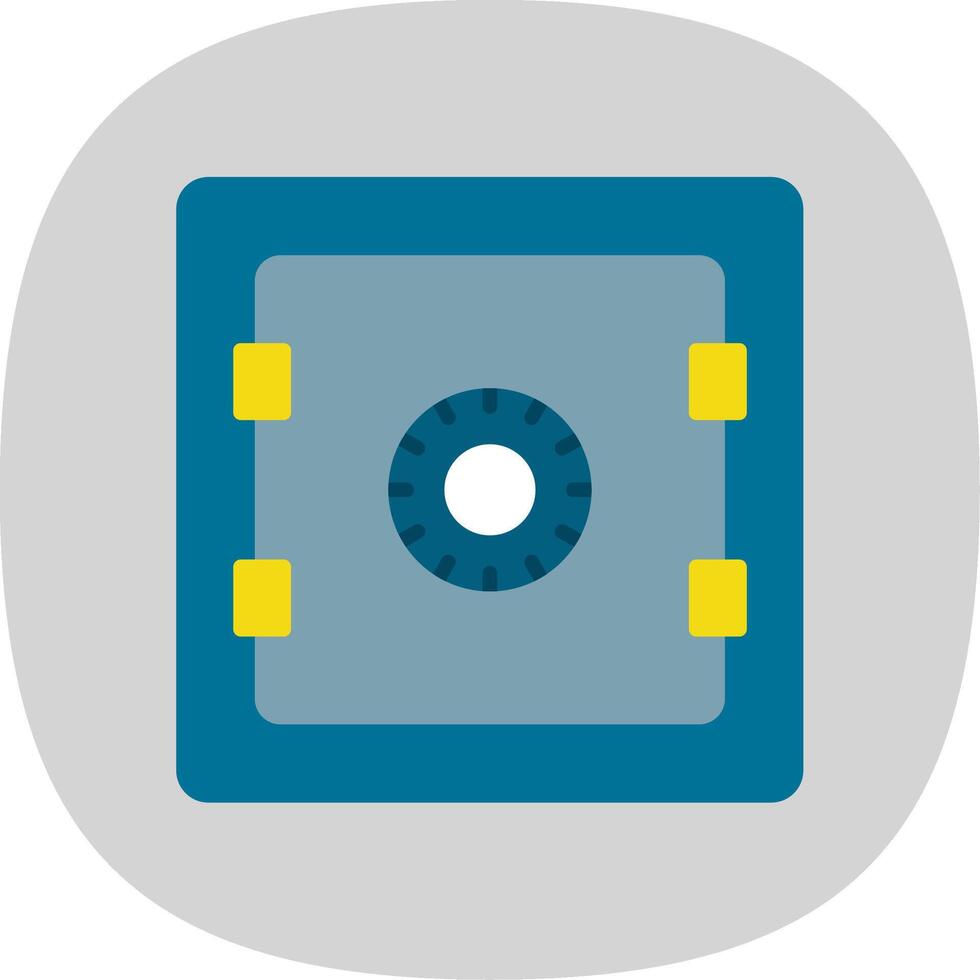 Safe Flat Curve Icon Design vector