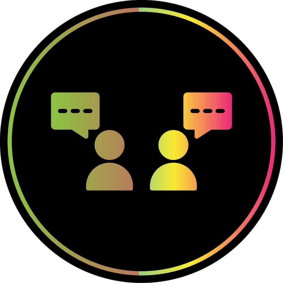 Chat Glyph Due Color Icon Design vector