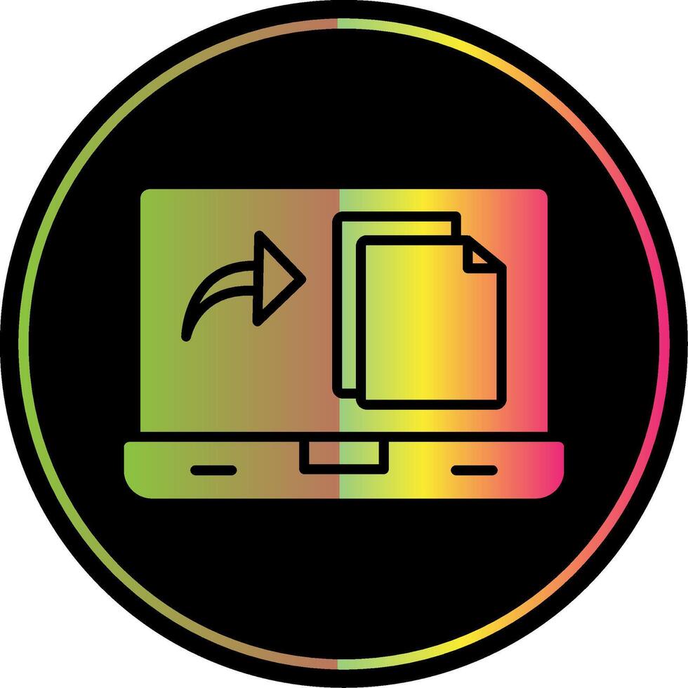 File Glyph Due Color Icon Design vector