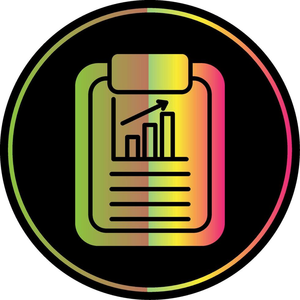 Analytics Glyph Due Color Icon Design vector