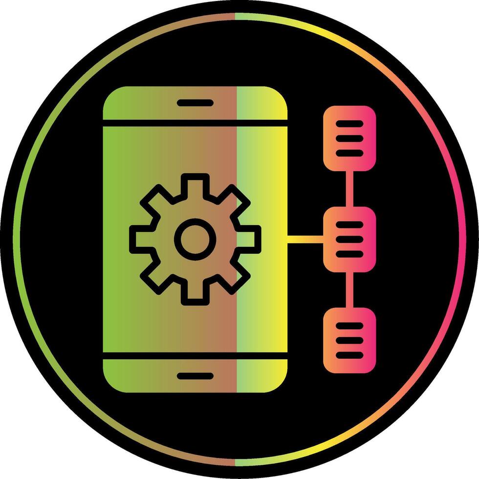 Task Glyph Due Color Icon Design vector