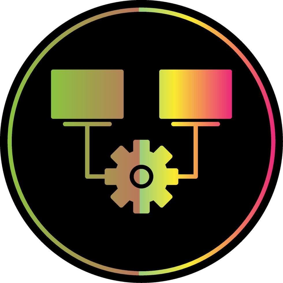 Multitask Glyph Due Color Icon Design vector