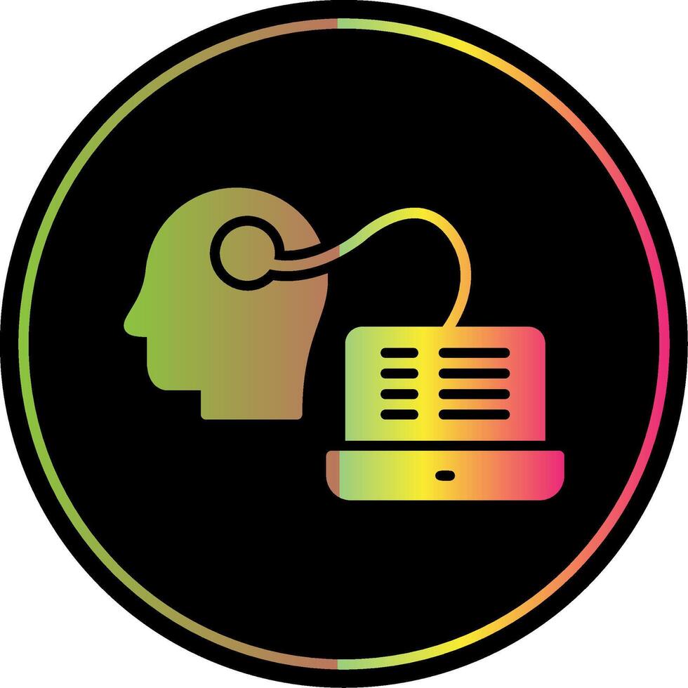 Android Glyph Due Color Icon Design vector