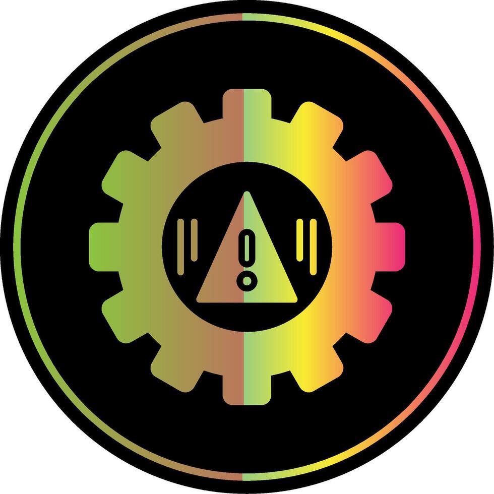 Risk Management Glyph Due Color Icon Design vector
