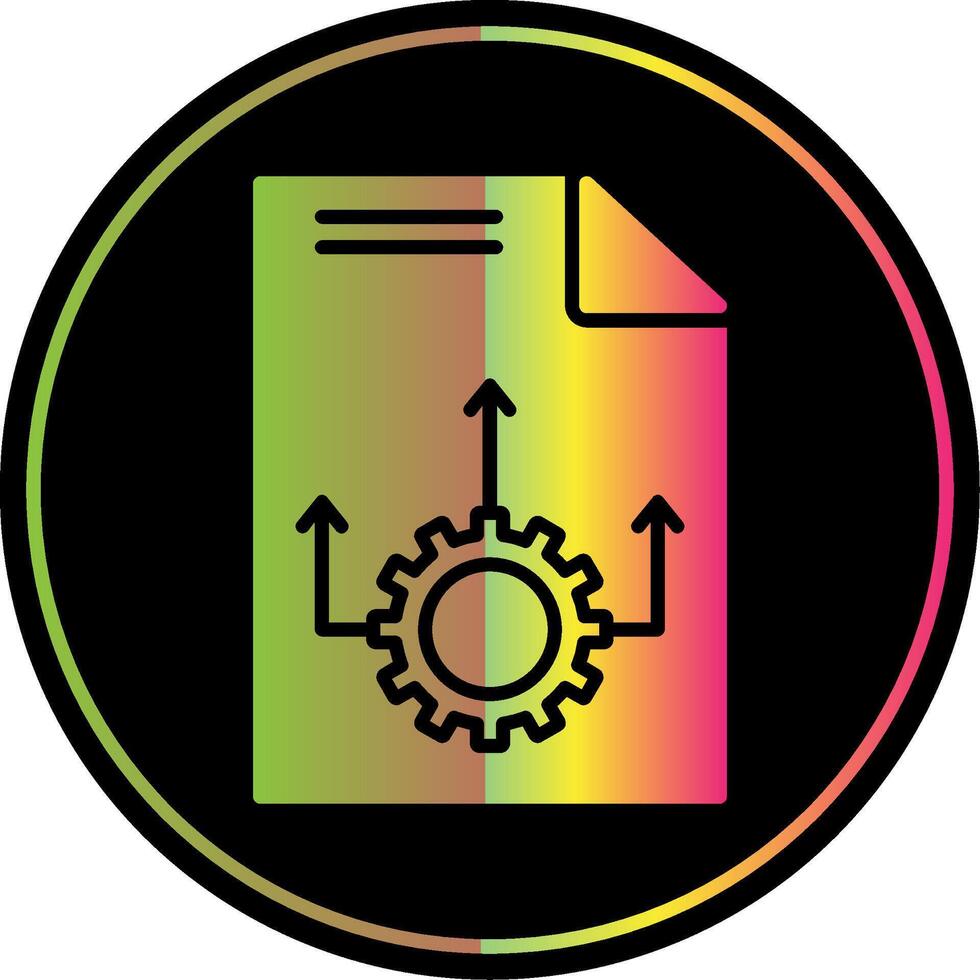 Workflow Glyph Due Color Icon Design vector