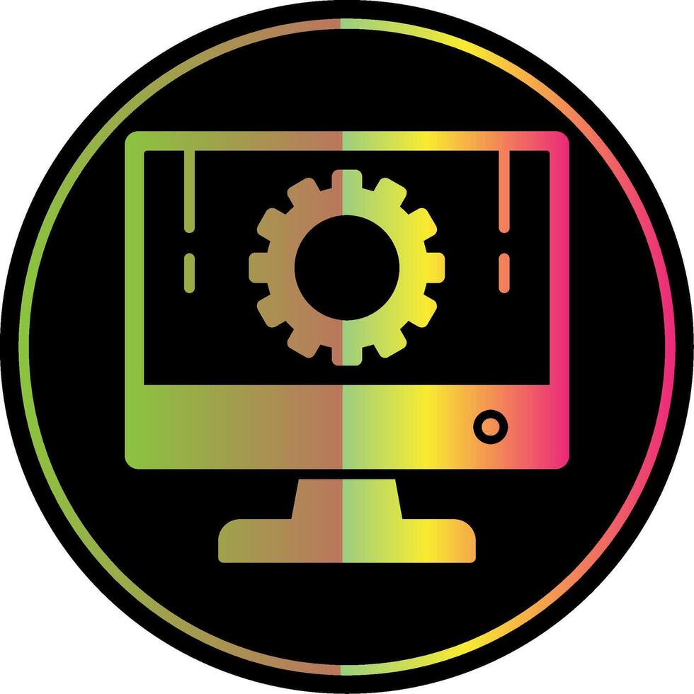 Development Glyph Due Color Icon Design vector