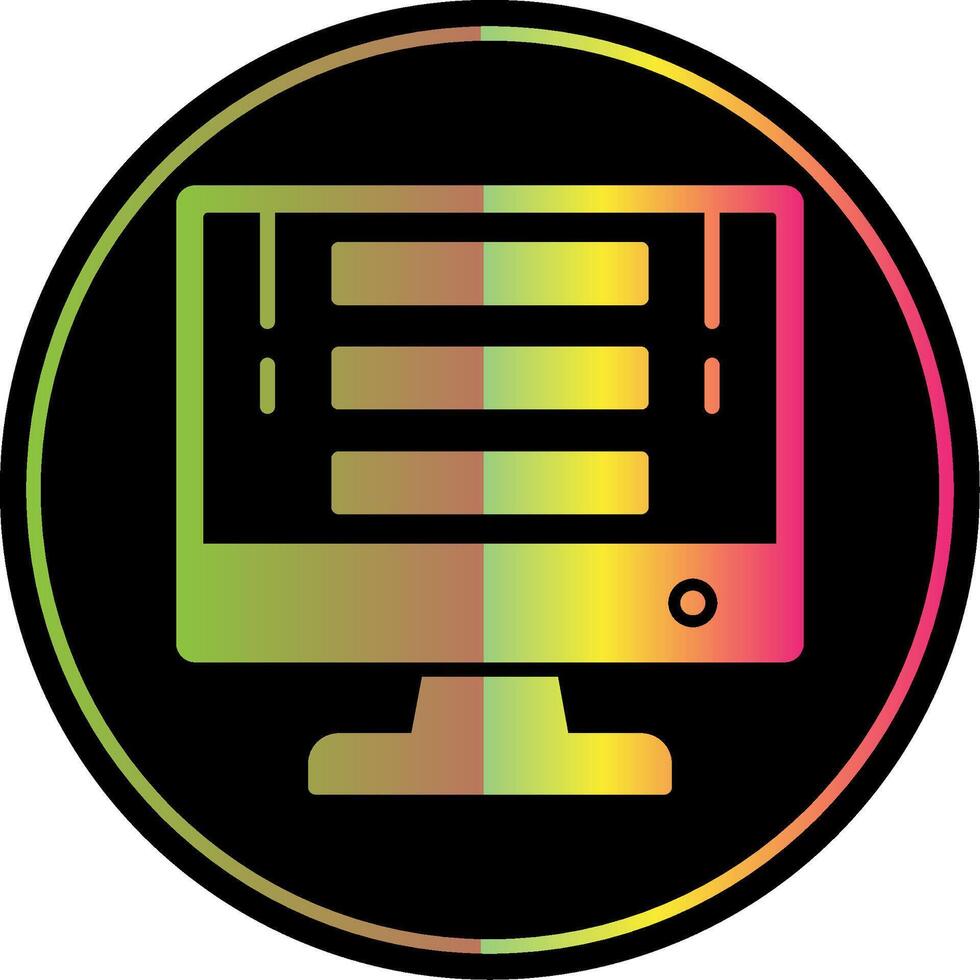 Computer Glyph Due Color Icon Design vector