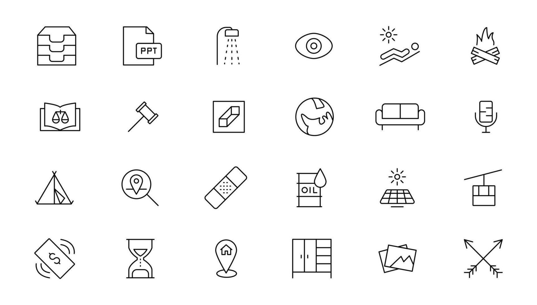 Set of thin line web icon set, simple outline icons collection, Pixel Perfect icons, Simple illustration vector