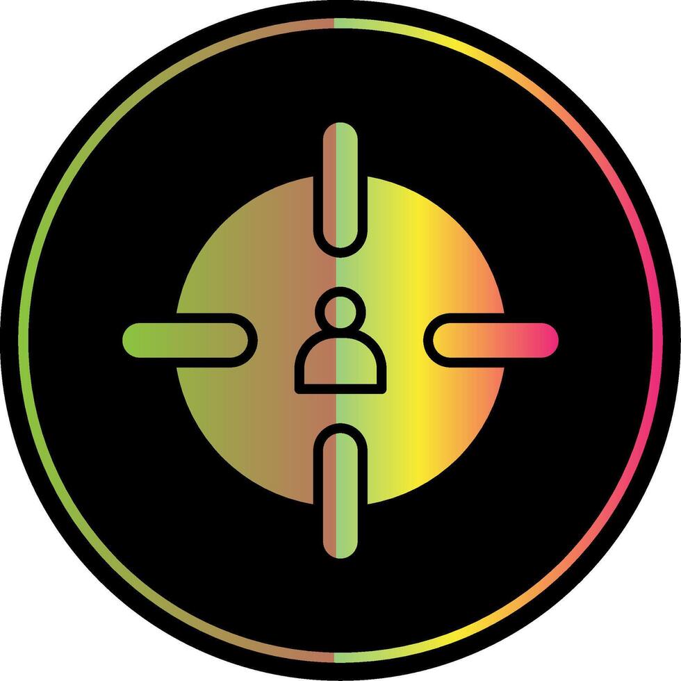 Headshot Glyph Due Color Icon Design vector