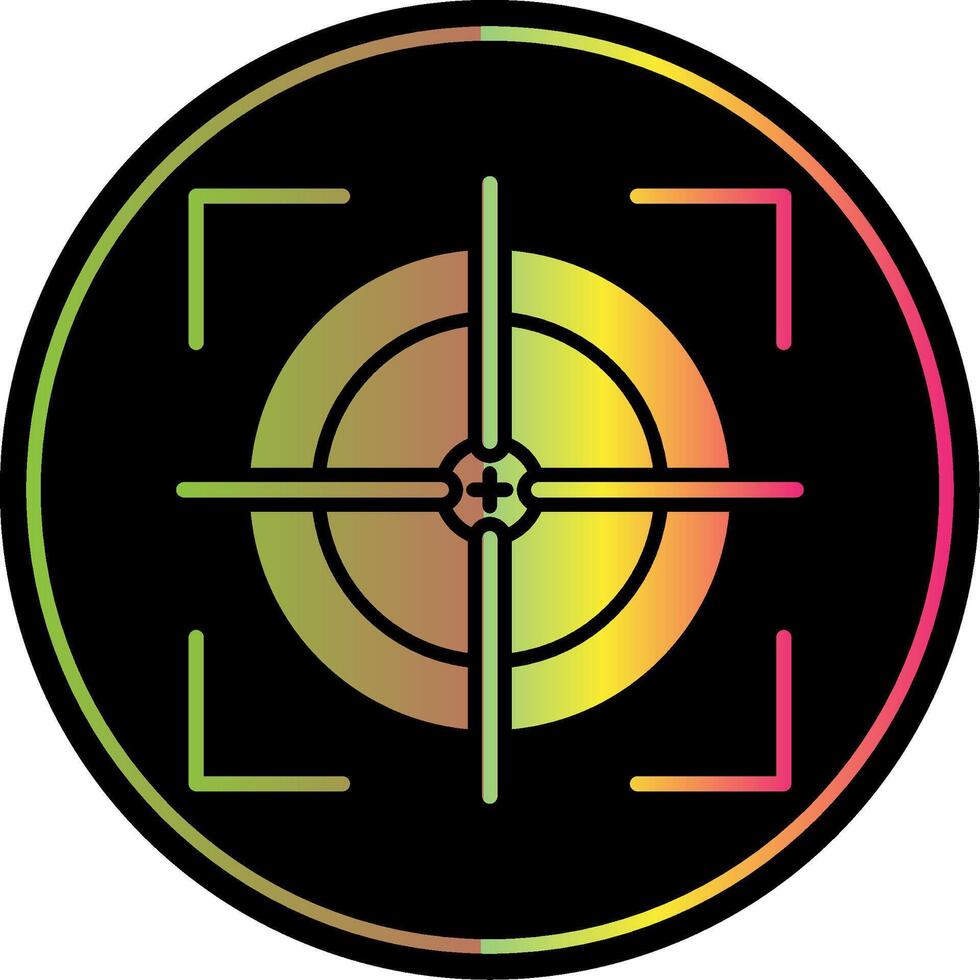 Scope Glyph Due Color Icon Design vector
