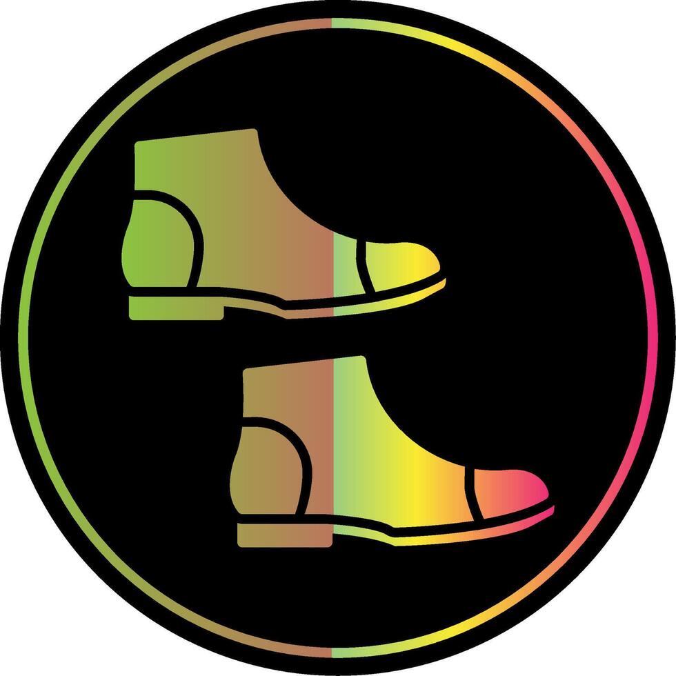 Boots Glyph Due Color Icon Design vector