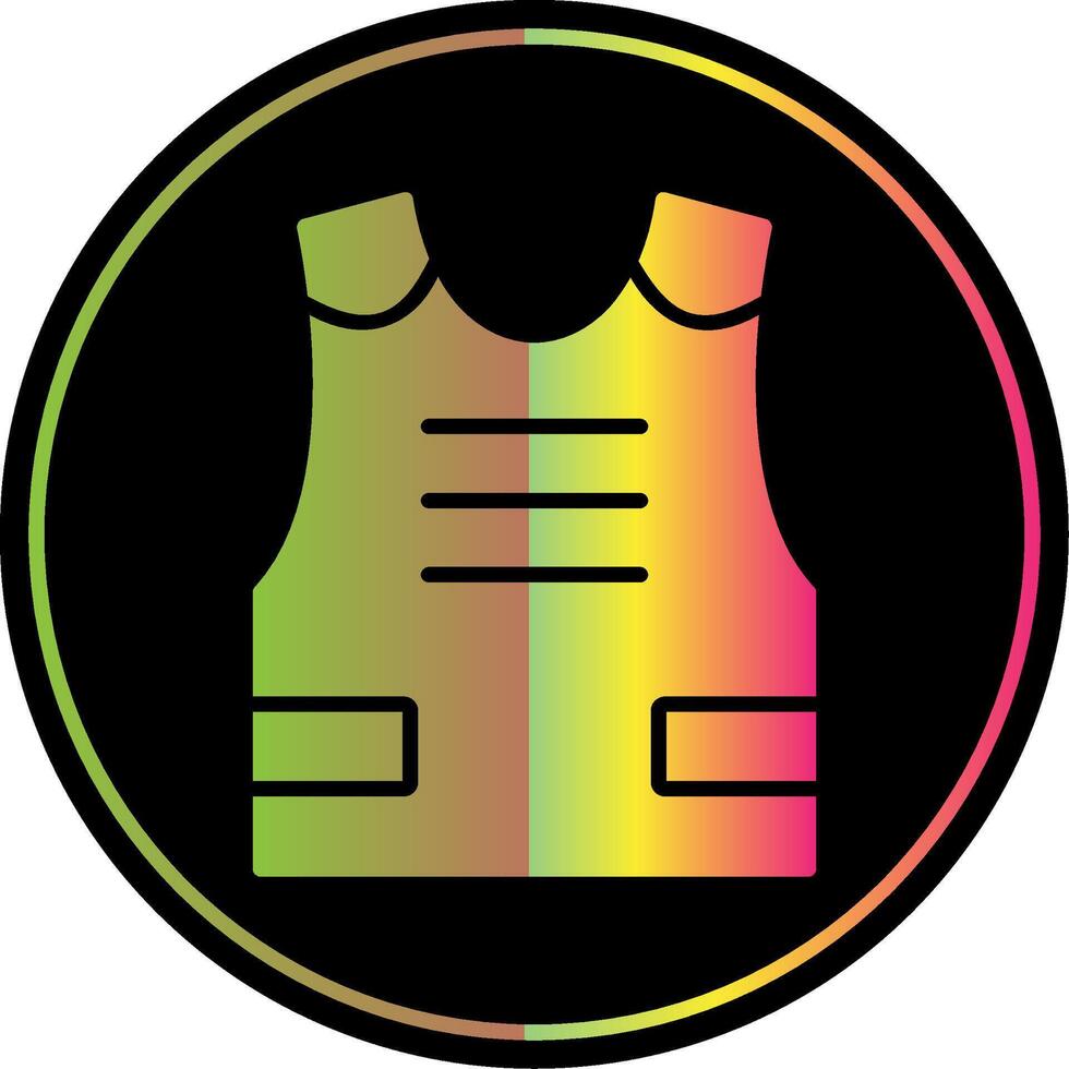 Armour Glyph Due Color Icon Design vector
