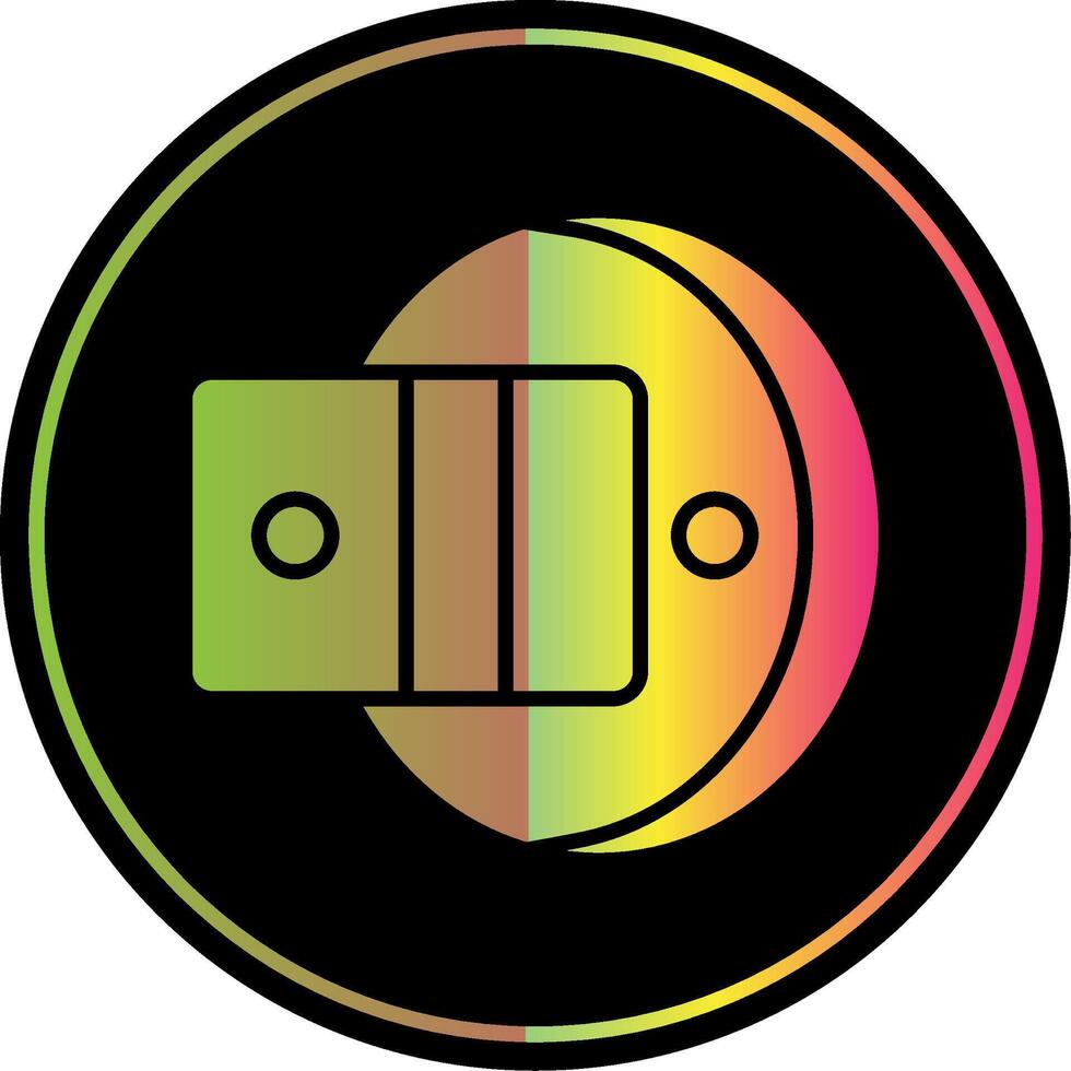 Doorstop Glyph Due Color Icon Design vector