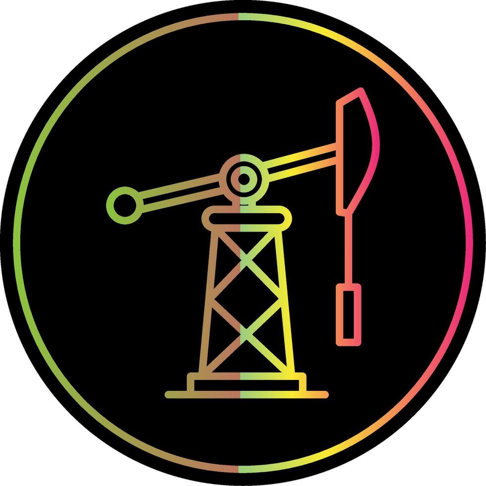 Fossil Fuels Line Gradient Due Color Icon Design vector