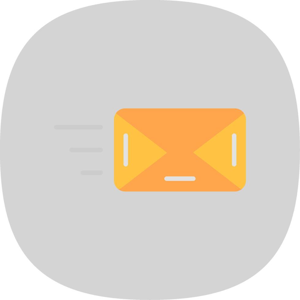 Email Flat Curve Icon Design vector