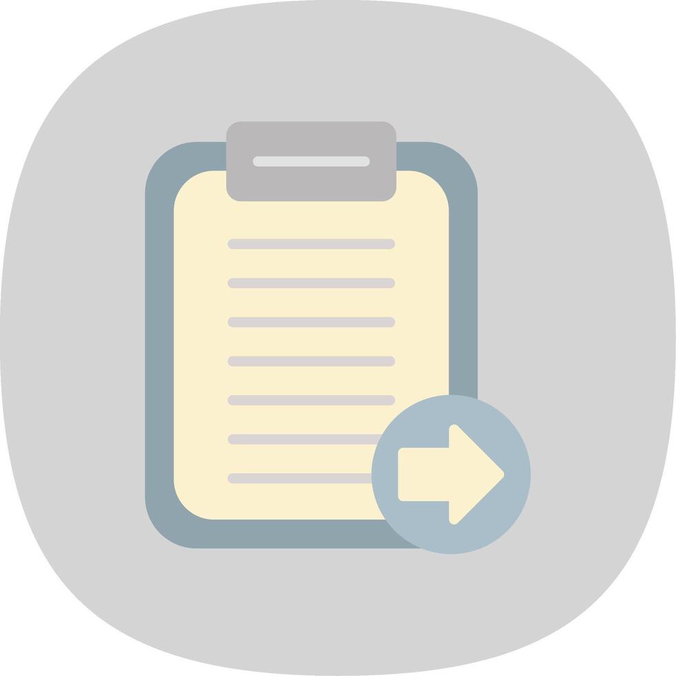 Notes Flat Curve Icon Design vector