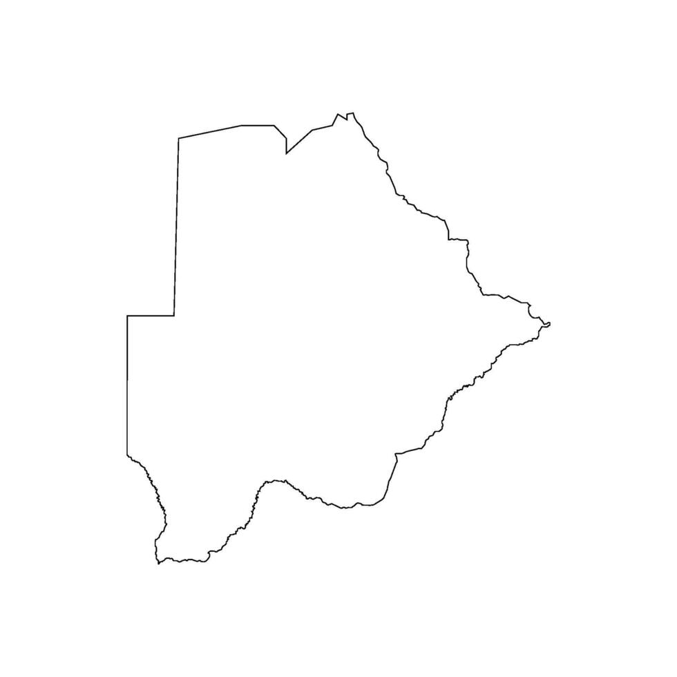 Botswana map icon vector
