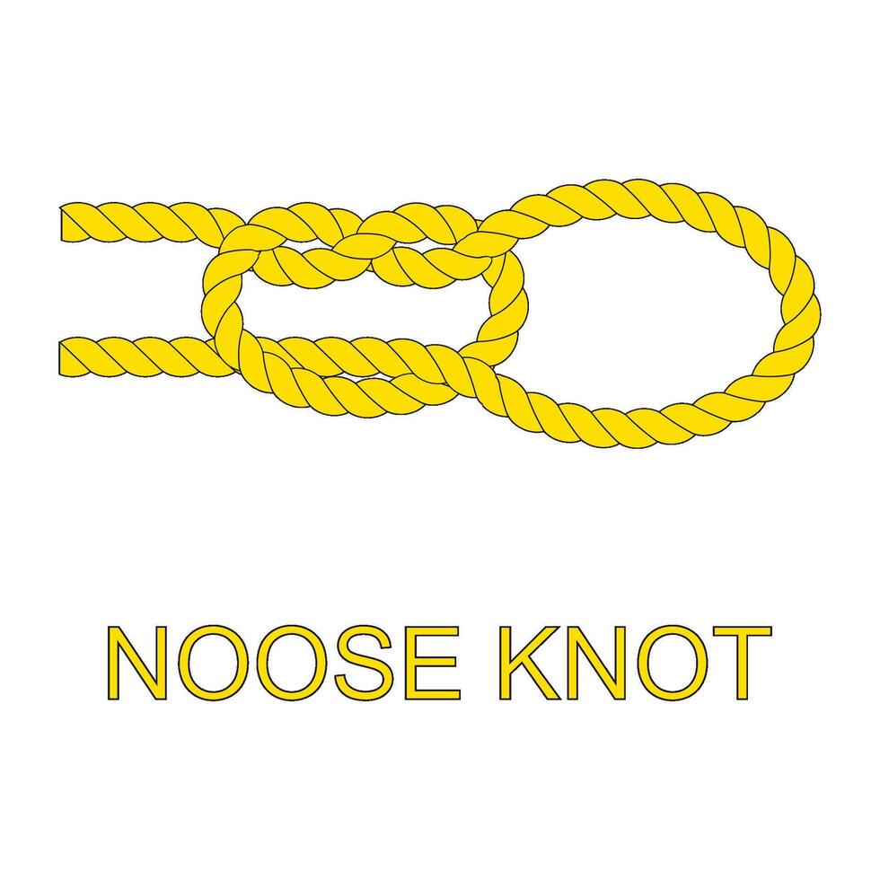 knotted rope icon with rope vector