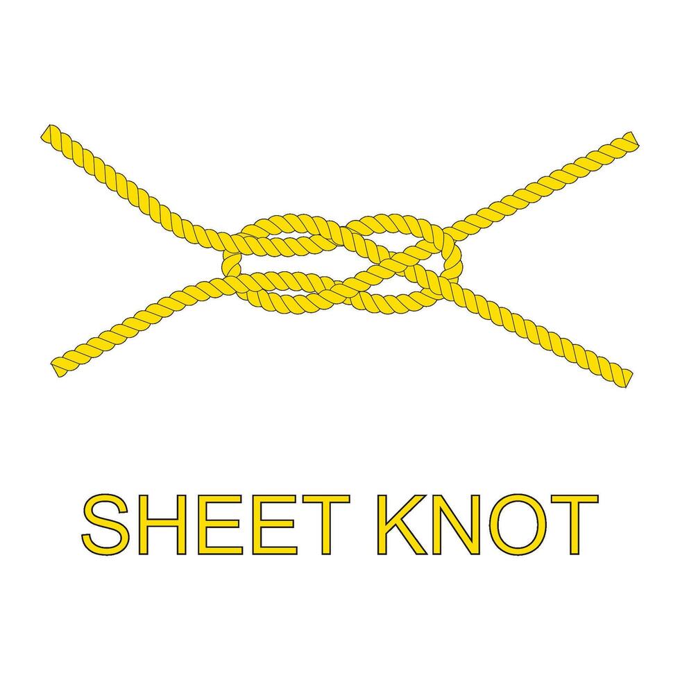 knotted rope icon with rope vector