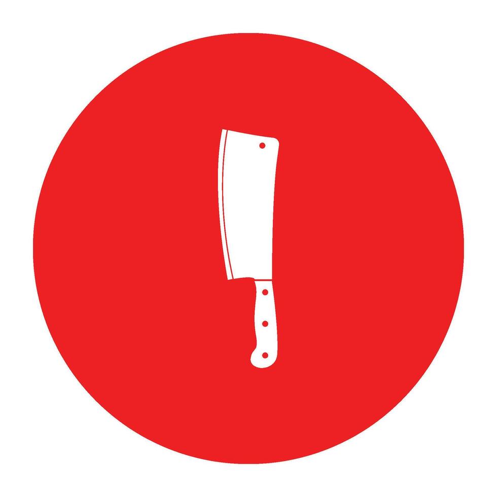 knife logo in circle vector